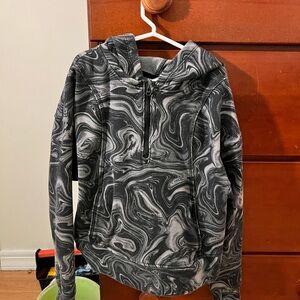 Kids Black and Gray Swirl Hoodie